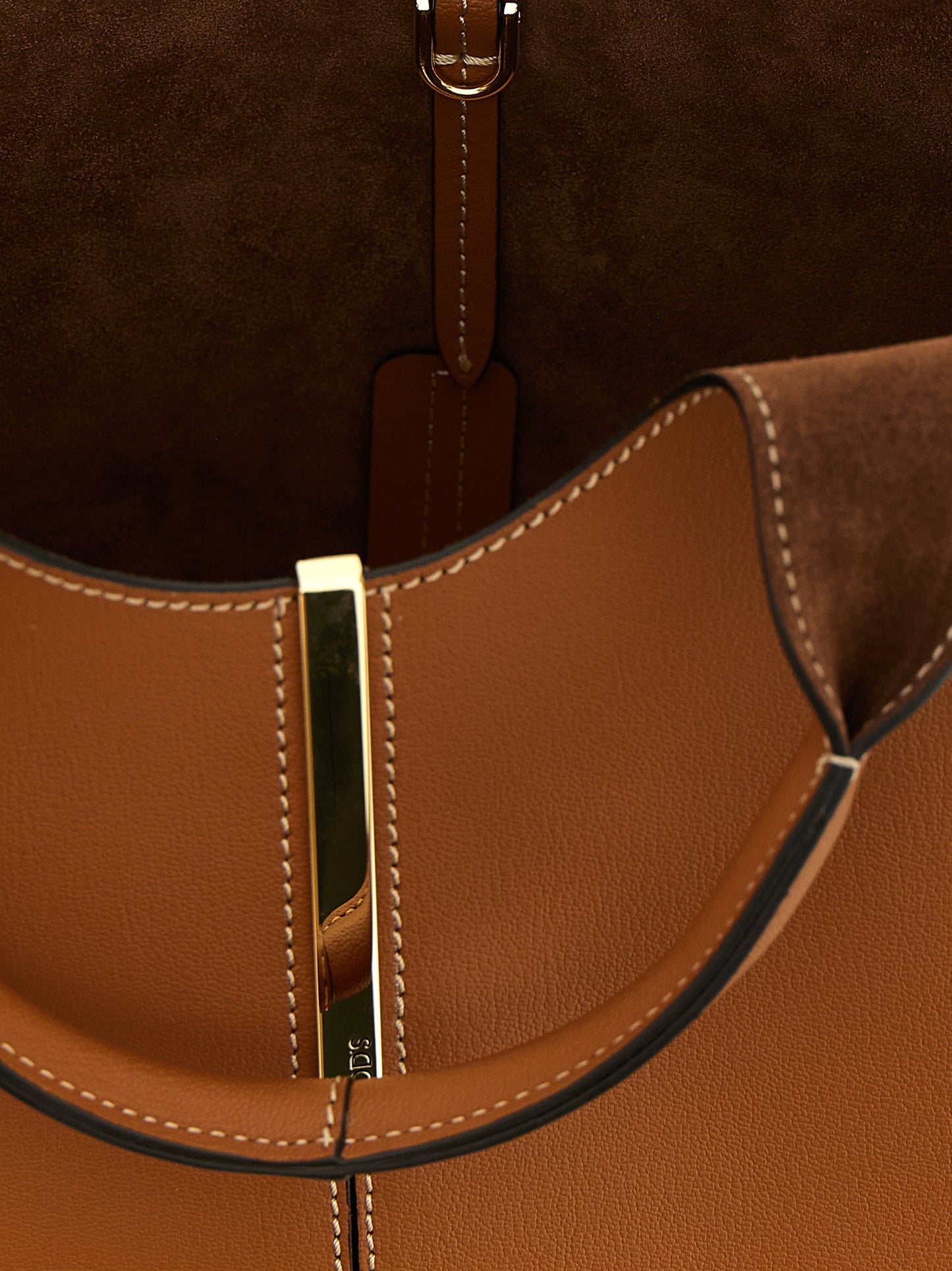 Bolso tote Tod's de piel de becerro marrón