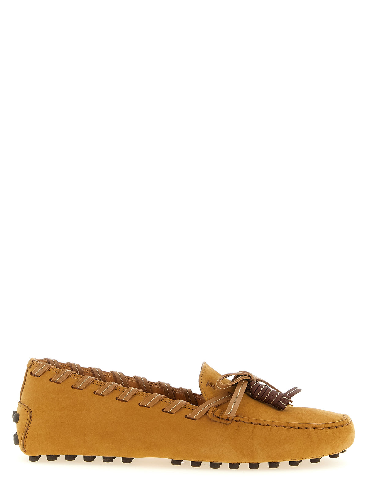 Tod's Beige Calf Leather Slip-On Loafers