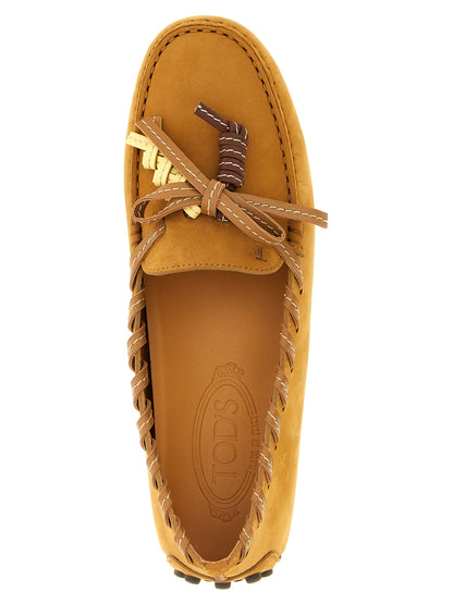 Tod's Beige Calf Leather Slip-On Loafers