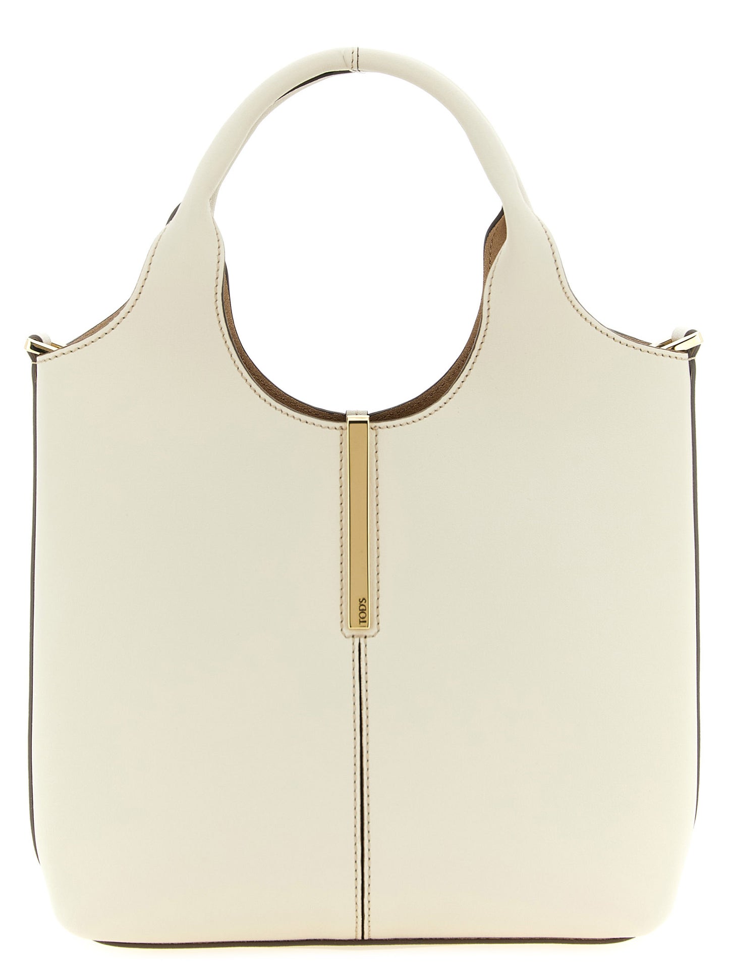 Bolso tote de piel de becerro blanca Tod's