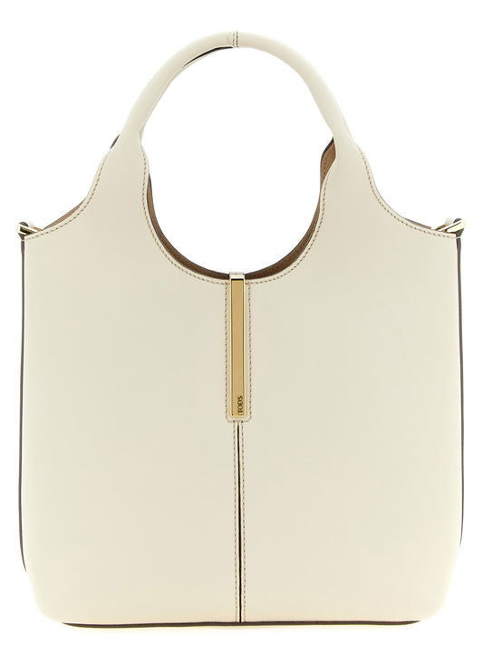 Bolso tote de piel de becerro blanca Tod's