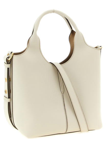 Bolso tote de piel de becerro blanca Tod's