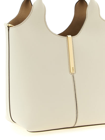 Bolso tote de piel de becerro blanca Tod's