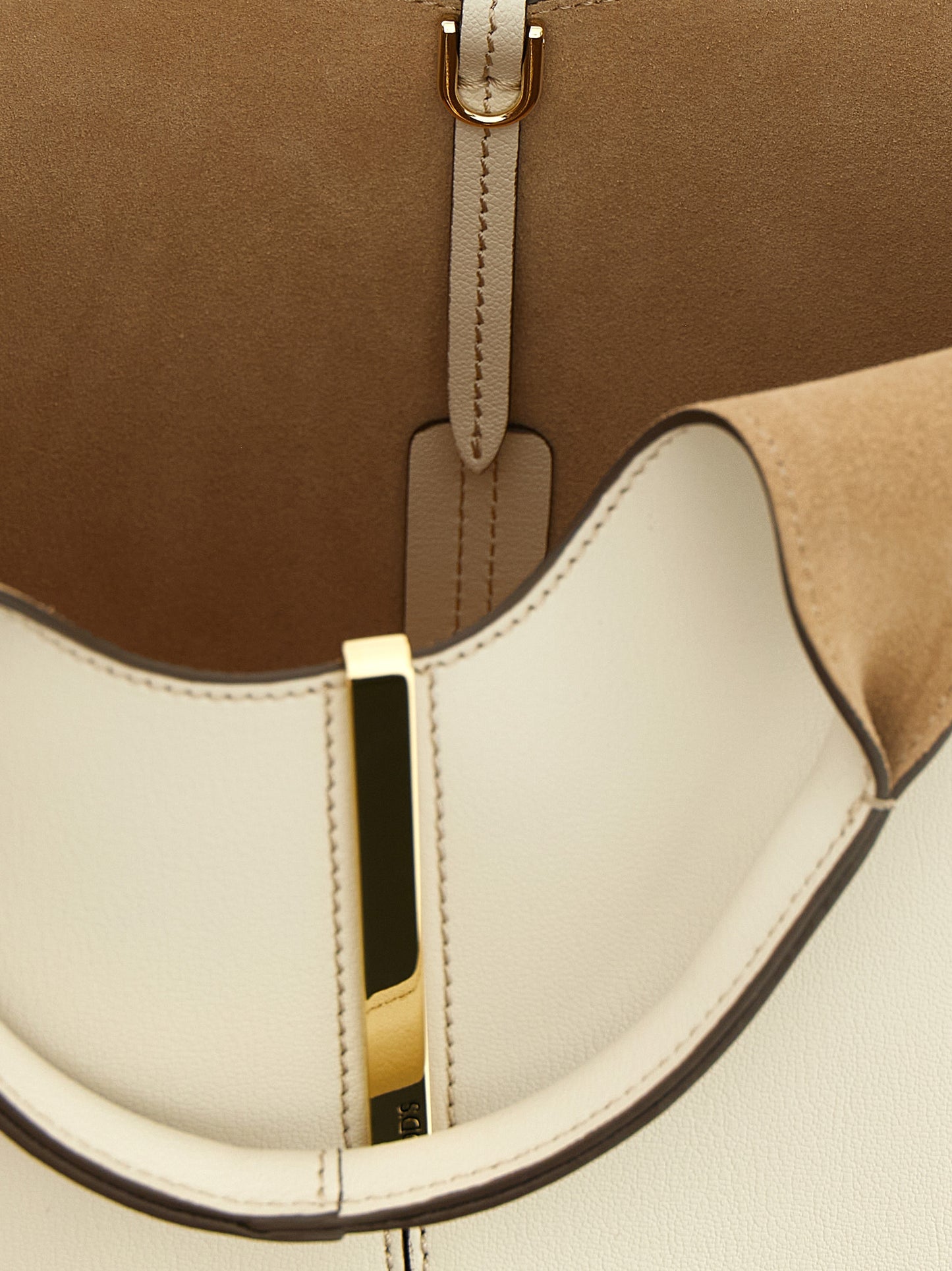 Bolso tote de piel de becerro blanca Tod's