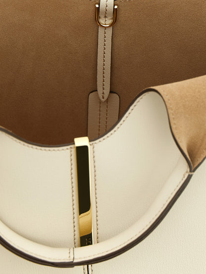 Bolso tote de piel de becerro blanca Tod's