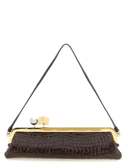 Jacquemus Pochette Salon Handbag Brown Goatskin