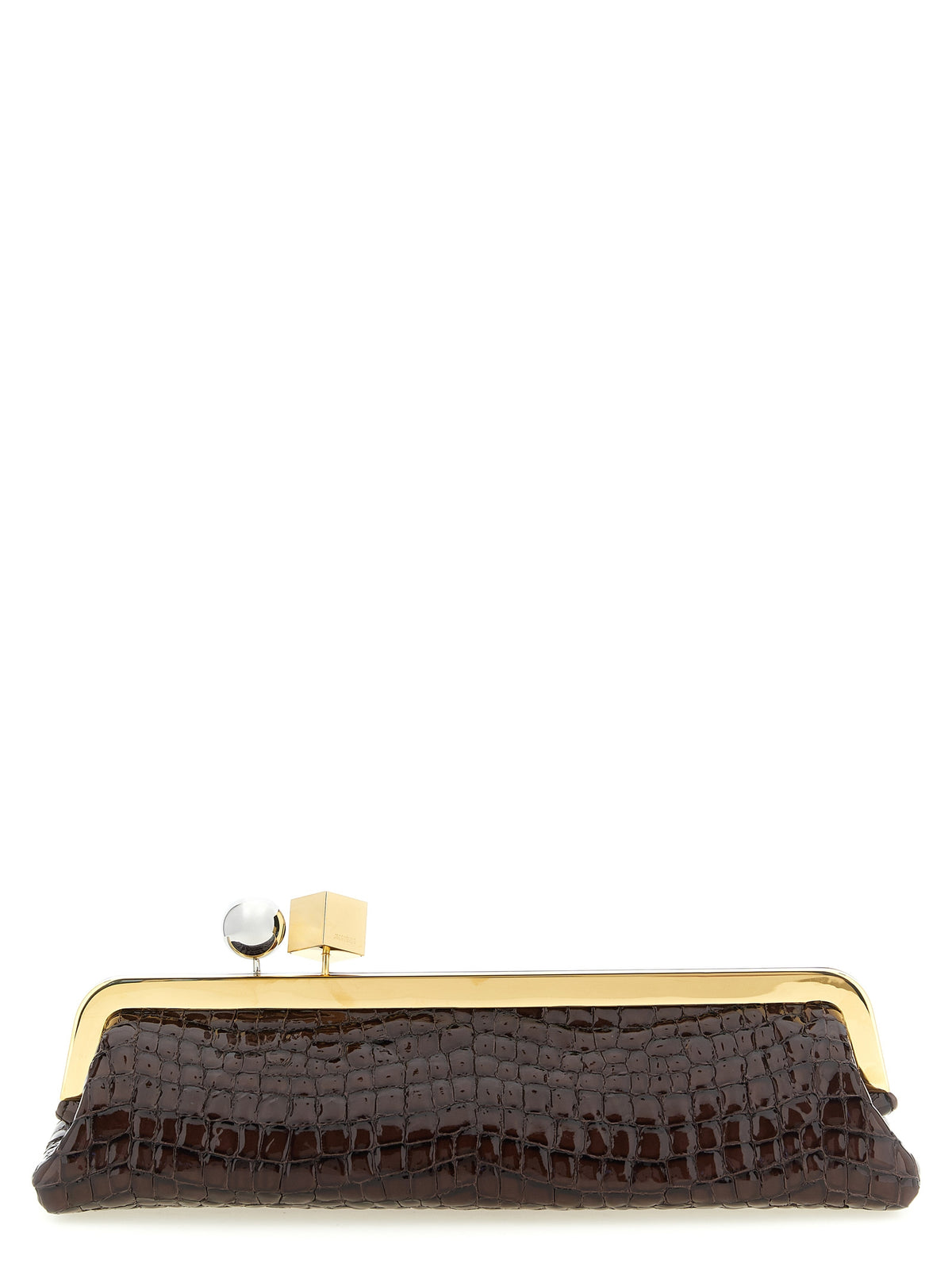 Jacquemus Pochette Salon Handbag Brown Goatskin