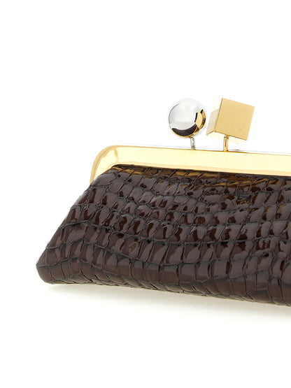 Jacquemus Pochette Salon Handbag Brown Goatskin
