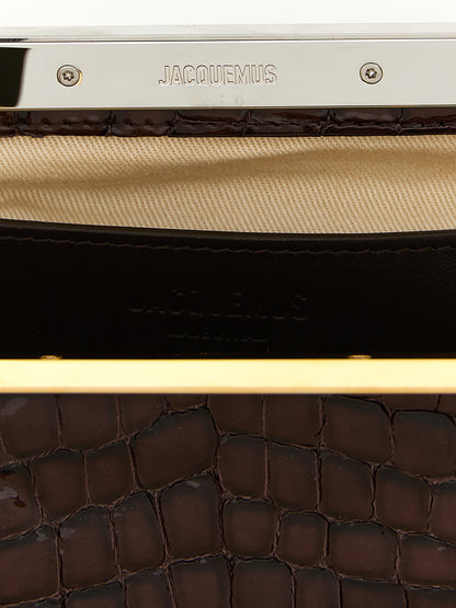 Jacquemus Pochette Salon Handbag Brown Goatskin