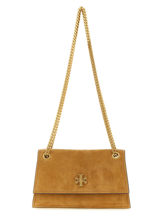 Bolso de hombro Tory Burch de piel de becerro marrón