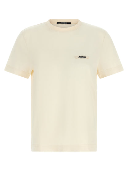 Camiseta de algodón beige Jacquemus