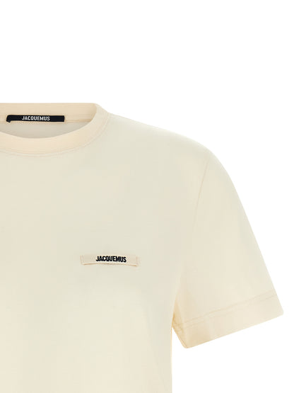 Camiseta de algodón beige Jacquemus