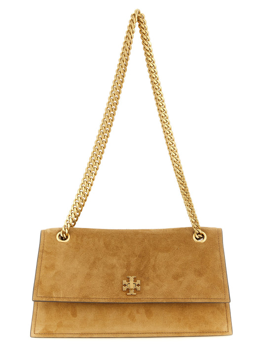 Bolso de hombro Tory Burch de piel de becerro marrón