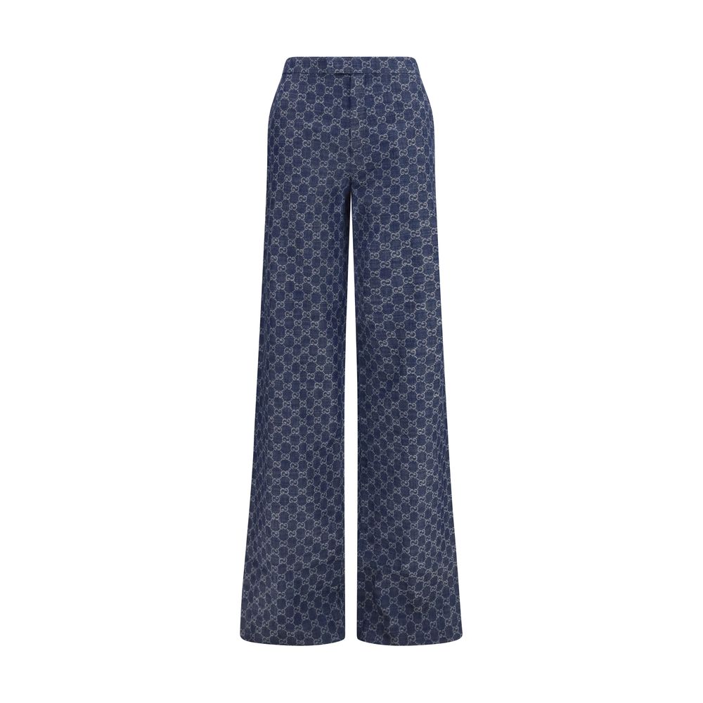 Pantalones casuales Gucci de algodón azul