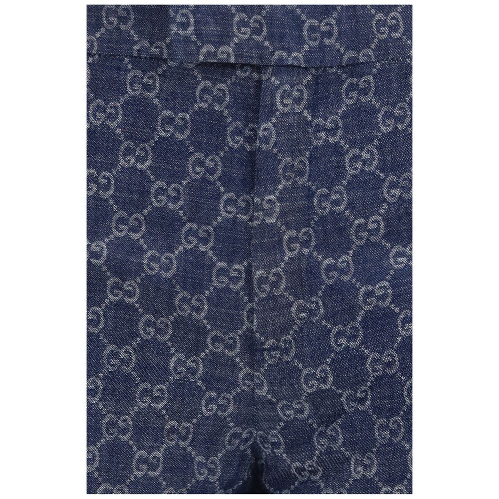 Pantalones casuales Gucci de algodón azul