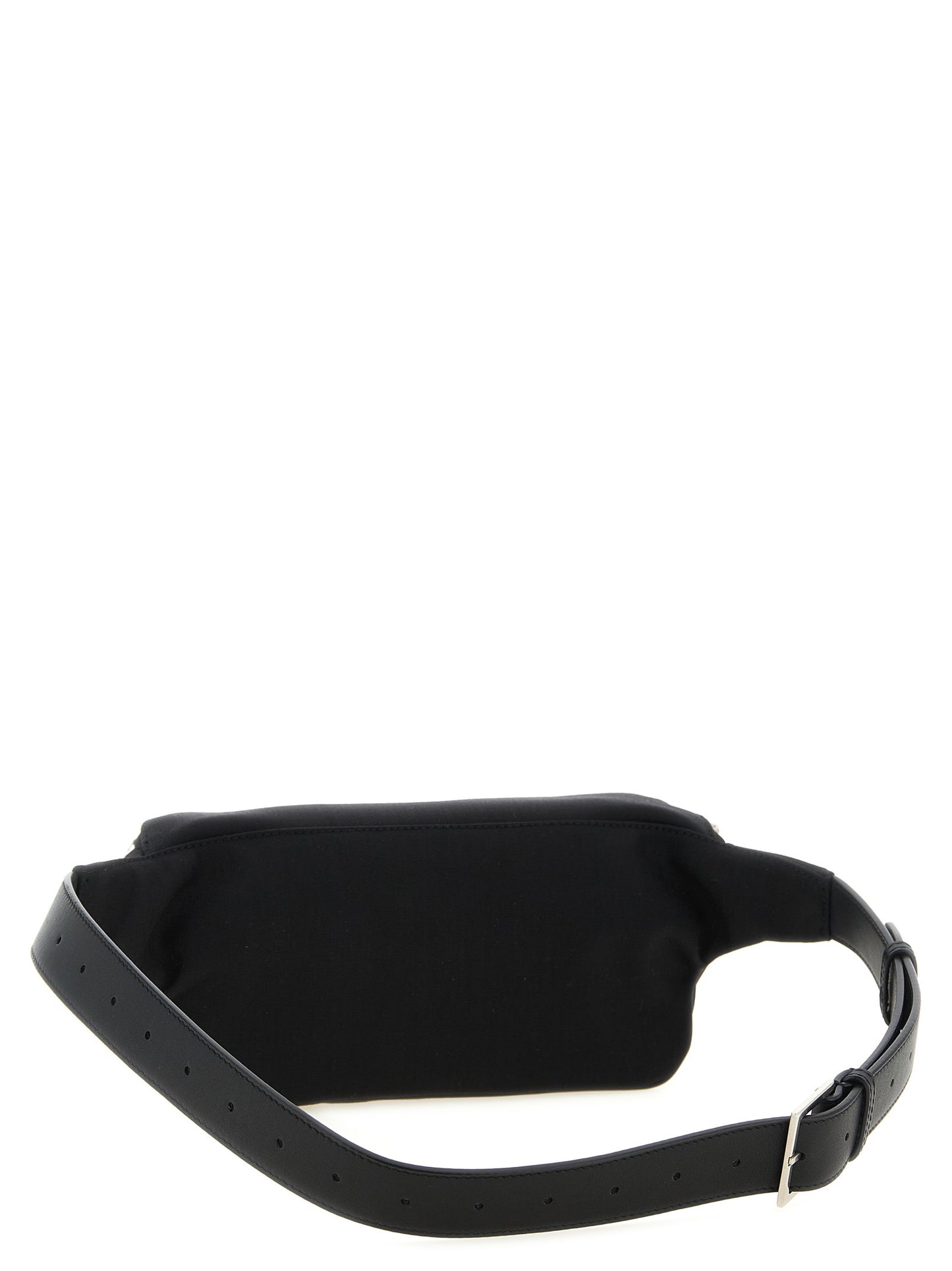 Sac bandoulière Saint Laurent en cuir d'agneau noir avec logo Cassandre
