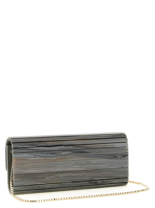 Bolso de mano Jimmy Choo gris de poliéster