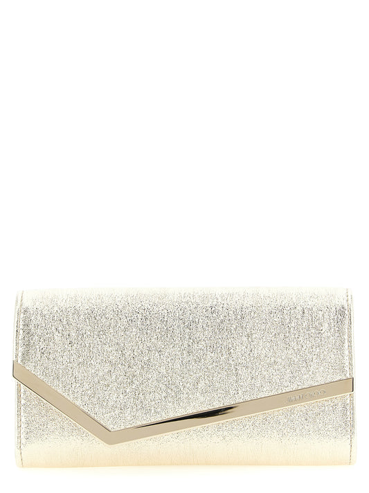 Bolso de mano Jimmy Choo de piel de cordero dorada