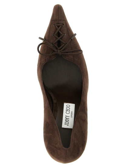 Jimmy Choo Escarpins à talons hauts en cuir marron