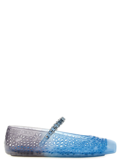 Bailarinas de plástico azul Jimmy Choo