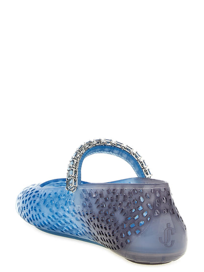 Bailarinas de plástico azul Jimmy Choo