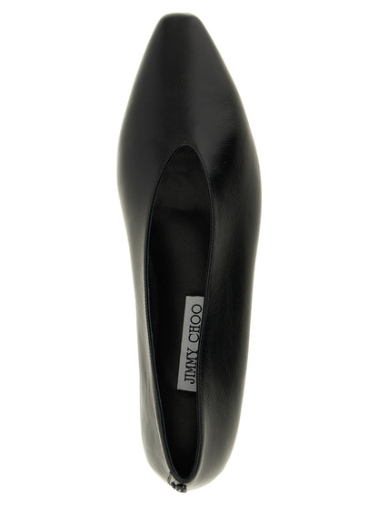 Ballerines en cuir noir modèle Margot de Jimmy Choo