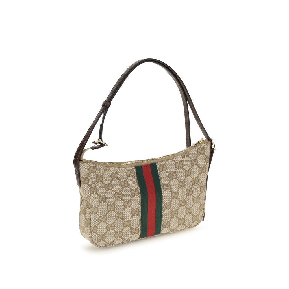 Bolso de Hombro Gucci de Poliéster Beige