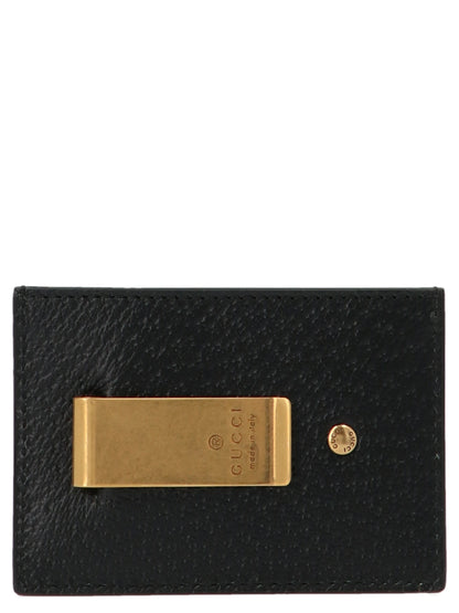 Porte-cartes Gucci en cuir de veau noir – Organisation pratique et compacte