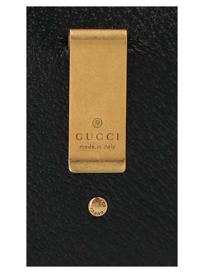 Porte-cartes Gucci en cuir de veau noir – Organisation pratique et compacte