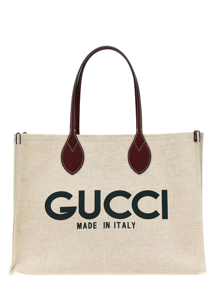 Bolso tote de polietileno beige Gucci