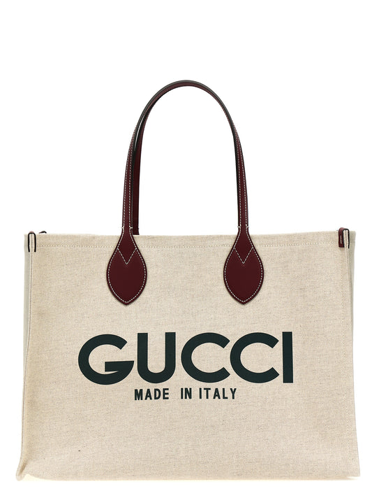 Bolso tote de polietileno beige Gucci