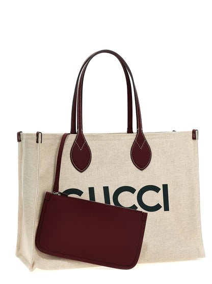 Bolso tote de polietileno beige Gucci