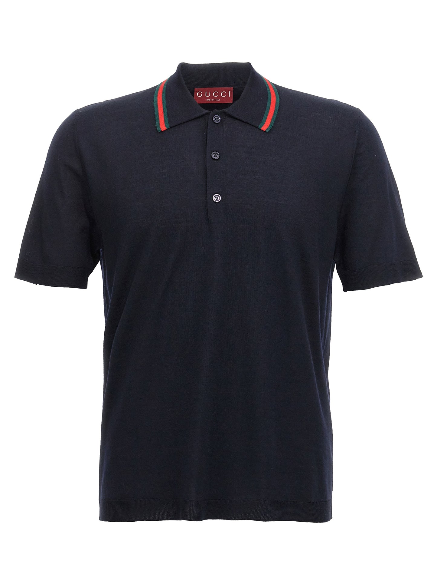 Gucci Camisa Polo De Lana Azul - Vestimenta Diaria