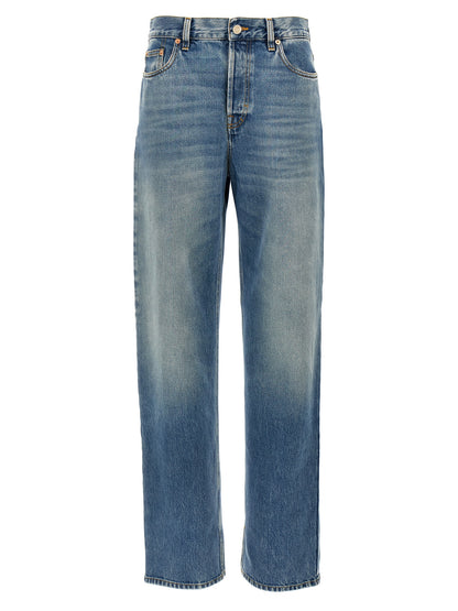 Jeans 'Boyfriend' de algodón azules de Gucci