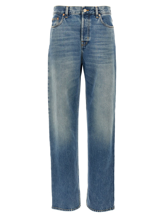 Jeans 'Boyfriend' de algodón azules de Gucci