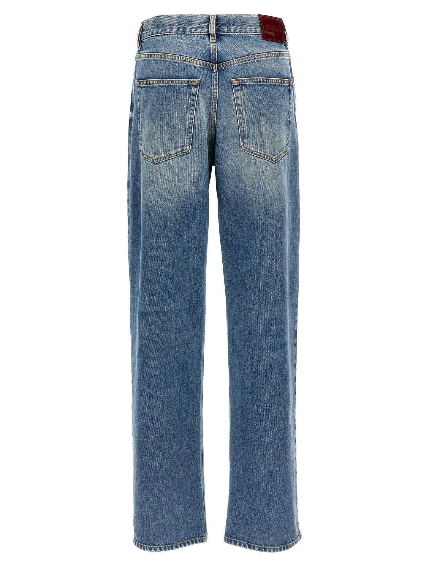 Jeans 'Boyfriend' de algodón azules de Gucci