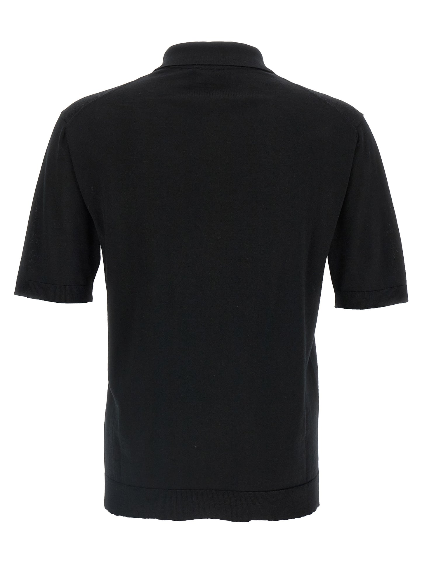 Polo De Lana Negro Con Estructura Firme Y Cuello Clásico Gucci