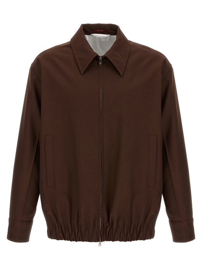 Chaqueta larga Gucci de lana marrón