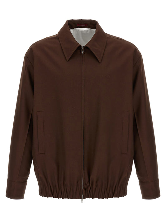 Chaqueta larga Gucci de lana marrón