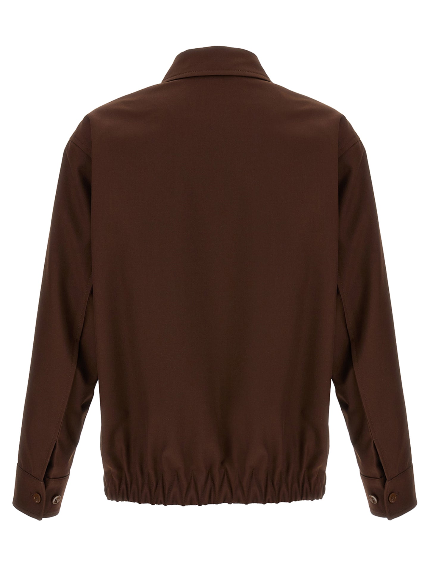 Chaqueta larga Gucci de lana marrón