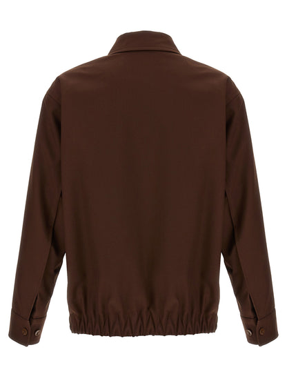 Chaqueta larga Gucci de lana marrón