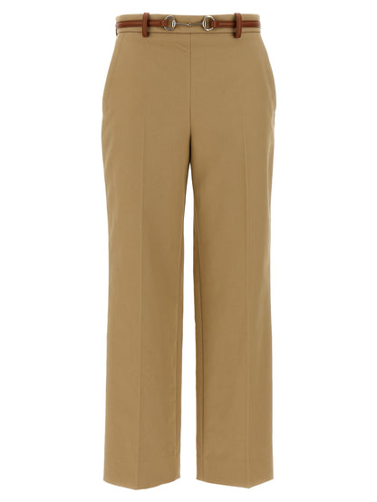 Pantalones casuales Gucci de algodón beige
