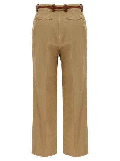 Pantalones casuales Gucci de algodón beige