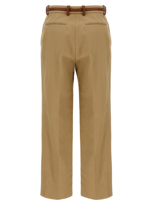 Pantalones casuales Gucci de algodón beige
