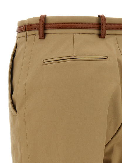 Pantalones casuales Gucci de algodón beige