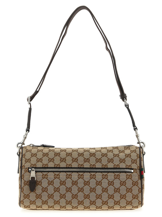Bolso cruzado Gucci de poliéster beige