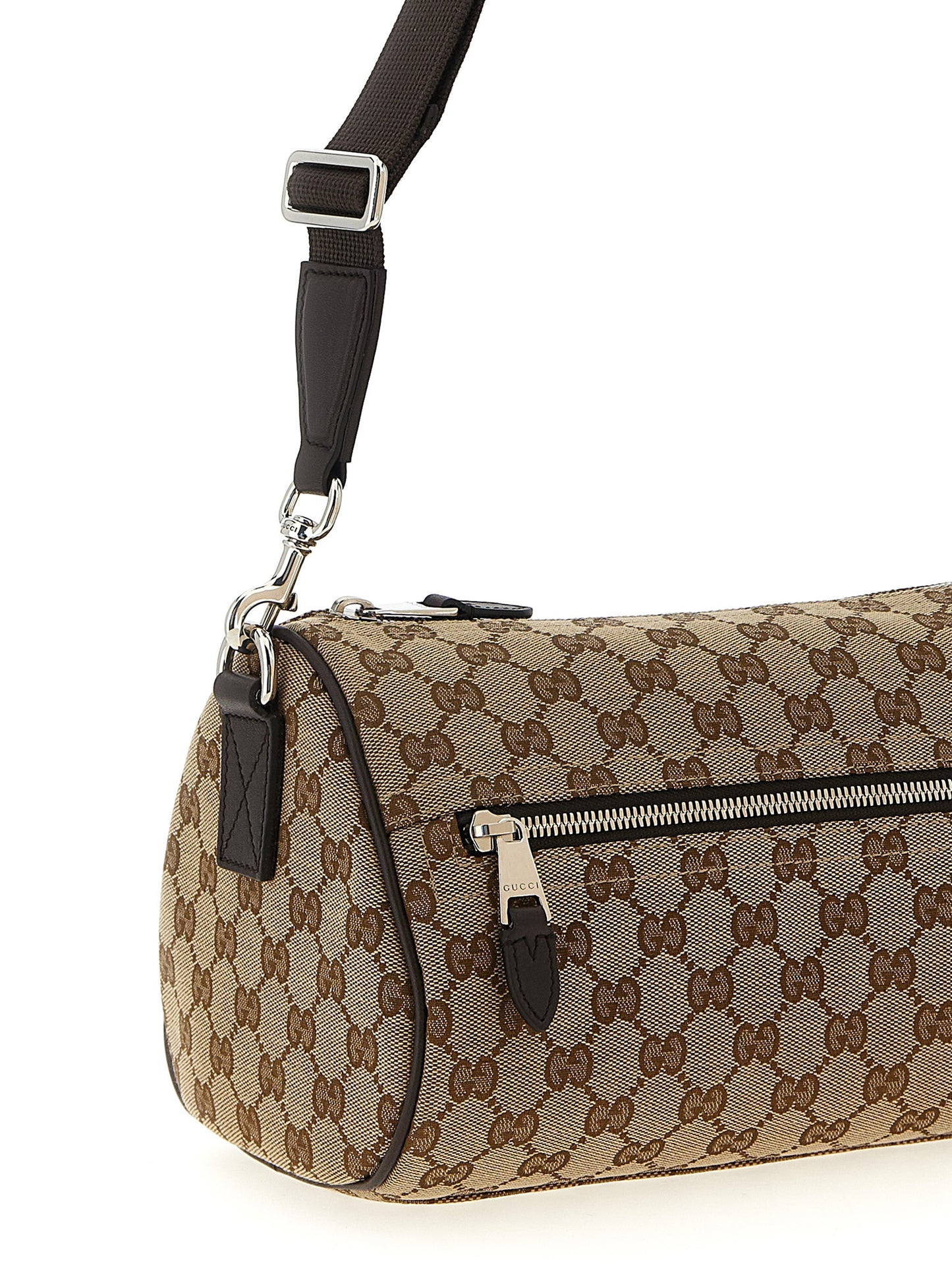 Bolso cruzado Gucci de poliéster beige