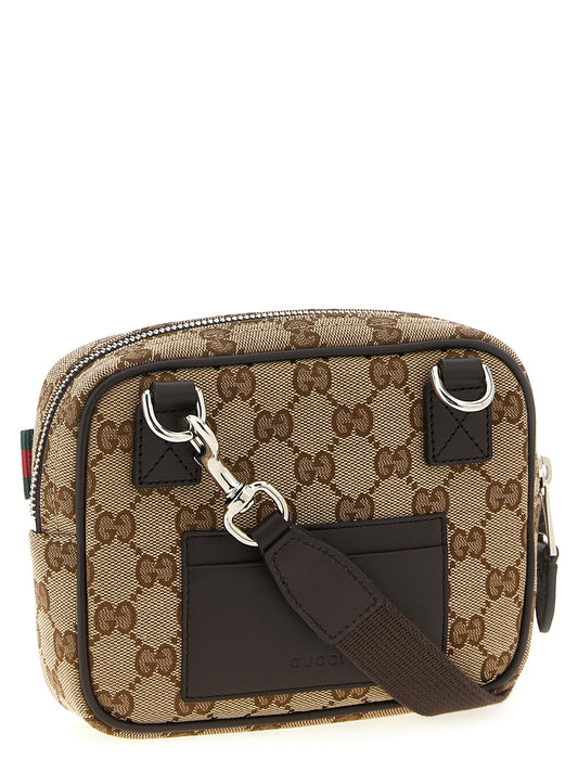 Bolso bandolera Gucci de poliéster beige