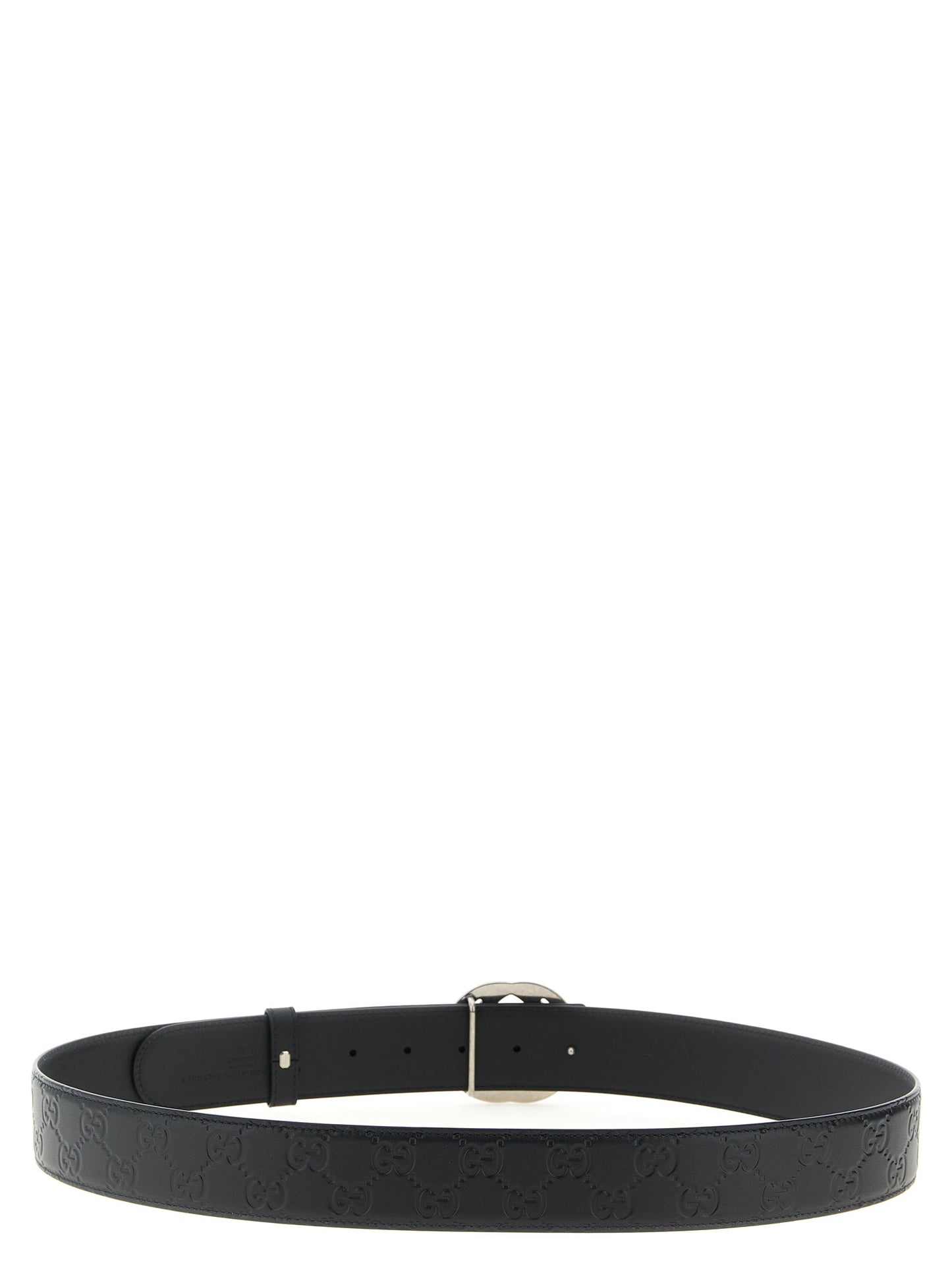 Cinturón Regular de Piel de Becerro Negra Gucci