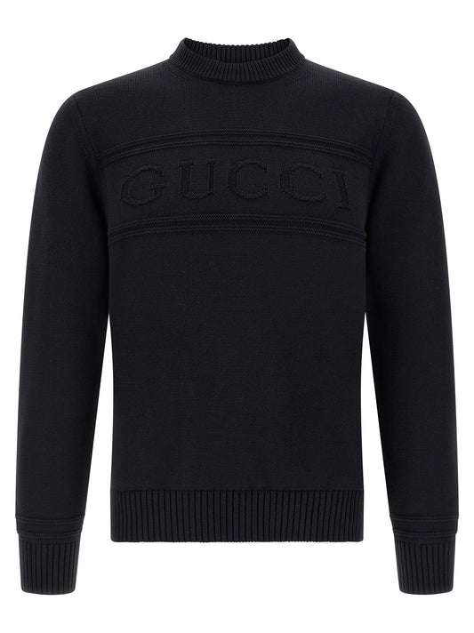 Cárdigan de algodón negro Gucci